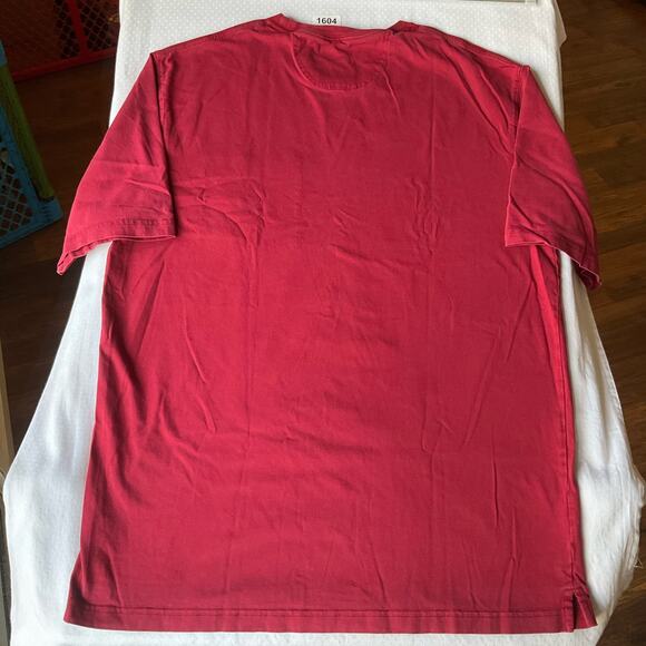 Duluth Trading Co. Men’s Short Sleeve T-shirt size L, Solid Red, Pocket Front - Picture 7 of 7
